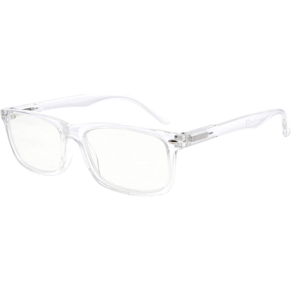 imageEyekepper 2 Pack Anti Blue Light Glasses for Men Blue Light Blocking Glasses for Computer Eyestrain BlackTransparent