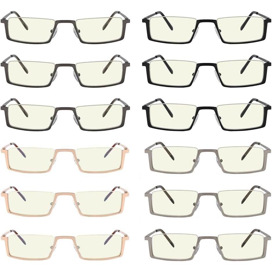 imageEyekepper 4Pack Quality HalfRim Reading Glasses Readers with Spring Hinges Include Computer Readers for Women Men12 Pack Mix Uvr1613