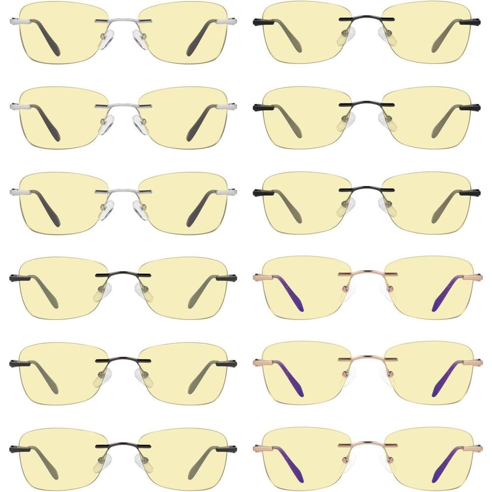 imageEyekepper Blue Light Blocking Glasses  3 Pack Rimless Computer Readers12 Pack Mix  Tmwk9906aa