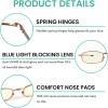 imageEyekepper 10 Pack Blue Light Reading Glasses with Telescopic Arms Folding Computer Readers 10010 Pack Mix  Cg15080