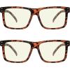 imageEyekepper 2 Pack Anti Blue Light Glasses for Men Blue Light Blocking Glasses for Computer Eyestrain BlackS2 Clear
