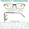 imageEyekepper 4 Pack Reading Glasses Blue Light Blocking Memory Titanium Bridge Computer Readers10 Pack Gunmetal  Cg15016