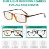imageEyekepper 4 Pack Reading Glasses Blue Light Blocking Memory Titanium Bridge Computer Readers10 Pack Mix  Cgtr008