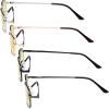 imageEyekepper 4 Pack Reading Glasses Blue Light Blocking Memory Titanium Bridge Computer ReadersBlue Light Blockingb604 Pairs
