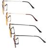 imageEyekepper 4 Pack Reading Glasses Blue Light Blocking Memory Titanium Bridge Computer ReadersBlue Light Blockingb904 Pairs
