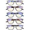 imageEyekepper 5 Pack Fashion Design Blue Light Blocking Readers for Women Computer Reading Glasses Yellow Tinted 150Blue Light Blockingb405 Pairs