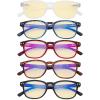 imageEyekepper 5 Pack Fashion Design Blue Light Blocking Readers for Women Computer Reading Glasses Yellow Tinted 150Blue Light Blockingb605 Pairs