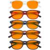 imageEyekepper 5 Pack Fashion Design Blue Light Blocking Readers for Women Computer Reading Glasses Yellow Tinted 150Blue Light Blockingb985 Pairs