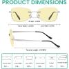 imageEyekepper Blue Light Blocking Glasses  3 Pack Rimless Computer Readers12 Pack Mix  Tmwk9906ab