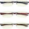 imageEyekepper Blue Light Blocking Glasses  3 Pack Rimless Computer ReadersBlue Light Blockingb403 Pairs