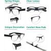 imageEyekepper Classic 80s Reading Glasses for Women 5 Pairs Readers Include Reading SunglassesBlackClear5pcs All Clear Lens