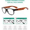 imageEyekepper Classic 80s Reading Glasses for Women 5 Pairs Readers Include Reading SunglassesDemi Arm5pcs All Clear Lens