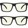 imageEyekepper 2 Pack Anti Blue Light Glasses for Men Blue Light Blocking Glasses for Computer Eyestrain BlackS2 Black