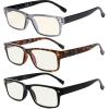 imageEyekepper 3Pack Readers Stylish Spring Hinges Reading Glasses Included 2 Computer GlassesBlue Light Blockingb403 Pairs