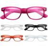 imageEyekepper 5 Pack Ladies Blue Light Blocking Readers Retro Computer Reading Glasses 1505 Pairs Mix