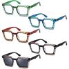 imageEyekepper 5pack Reading Glasses for Women Floral Pattern Design Readers5 Pack Mix Color