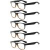 Black/Tortoise-5pcs All Clear Lens
