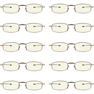 imageEyekepper 10 Pack Blue Light Reading Glasses with Telescopic Arms Folding Computer Readers 10010 Pack Mix  Cg15080