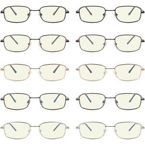 imageEyekepper 10 Pack Blue Light Reading Glasses with Telescopic Arms Folding Computer Readers 10010 Pack Mix  Cg1644