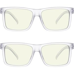 imageEyekepper 2 Pack Anti Blue Light Glasses for Men Blue Light Blocking Glasses for Computer Eyestrain BlackS2 Clear