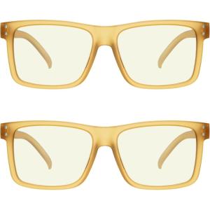 imageEyekepper 2 Pack Anti Blue Light Glasses for Men Blue Light Blocking Glasses for Computer Eyestrain BlackS2 Yellow