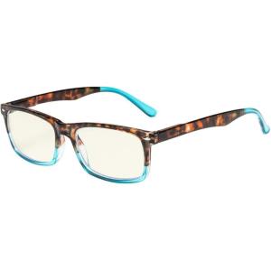 imageEyekepper 2 Pack Anti Blue Light Glasses for Men Blue Light Blocking Glasses for Computer Eyestrain BlackTortoise Blue Frame