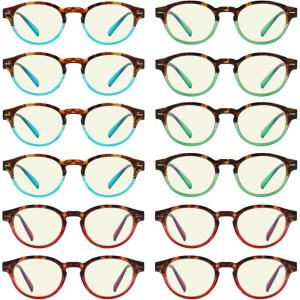 imageEyekepper 4Pack Quality HalfRim Reading Glasses Readers with Spring Hinges Include Computer Readers for Women Men12 Pack Mix Uvr091d