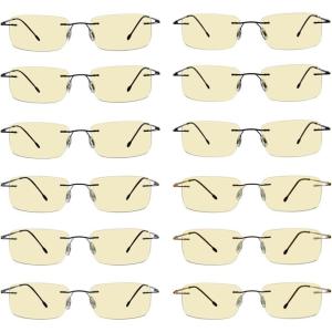 imageEyekepper Blue Light Blocking Glasses  3 Pack Rimless Computer Readers12 Pack Mix  Tmwk8a