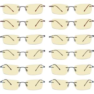 imageEyekepper Blue Light Blocking Glasses  3 Pack Rimless Computer Readers12 Pack Mix  Tmwk8b