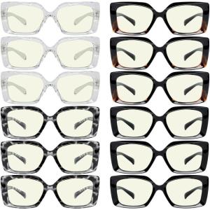 imageEyekepper Blue Light Blocking Glasses  3 Pack Rimless Computer Readers12 Pack Mix  Uvr2010