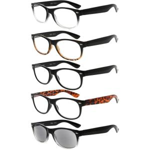 imageEyekepper Classic 80s Reading Glasses for Women 5 Pairs Readers Include Reading Sunglasses5 Pairs Mix