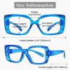 image:imageEyekepper 6 Pack Thick Frame Reading Glasses for Women Blue Light Readers with Metalless Screwless Spring Hinges6 Pack Mix Color