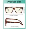 image:imageEyekepper Oversized Reading Glasses Square Large Blue Light Readers for Men Women2 Tortoise