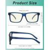 image:imageEyekepper Oversized Reading Glasses Square Large Blue Light Readers for Men WomenBlue
