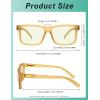 image:imageEyekepper Oversized Reading Glasses Square Large Blue Light Readers for Men WomenYellow