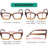 image:imageEyekepper 4 Pack Ladies Computer Glasses Oversized Square Design Blue Light Filter Readers 0504pcs Tortoise