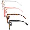 image:imageEyekepper 4 Pack Ladies Computer Glasses Oversized Square Design Blue Light Filter Readers 075Blue Light Blockingb984 Pairs