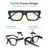 image:imageEyekepper 4 Pack Ladies Computer Glasses Oversized Square Design Blue Light Filter Readers 100Blue Light Blockingb404 Pairs
