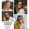 image:imageEyekepper 4 Pack Ladies Computer Glasses Oversized Square Design Blue Light Filter Readers 300Blue Light Blockingb404 Pairs