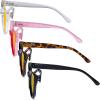 image:imageEyekepper 4 Pack Oversized Blue Light Filter Glasses Women Cat Eye Computer Reading Glasses 100Blue Light Blockingb904 Pairs