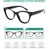 image:imageEyekepper 4 Pack Oversized Blue Light Filter Glasses Women Cat Eye Computer Reading Glasses 1754 Pairs Mix
