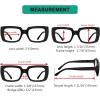 image:imageEyekepper 4 Pack Reading Glasses Blue Light Blocking Oversized Square Computer Readers 0754pcs Black
