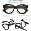 image:imageEyekepper 4 Pack Reading Glasses Oversized Blue Light Filter Glasses Women Readers 125Blue Light Blockingb404 Pairs