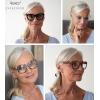 image:imageEyekepper 4 Pack Reading Glasses Oversized Blue Light Filter Glasses Women Readers 2505 Pairs Mix2
