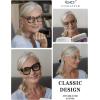 image:imageEyekepper 4 Pack Reading Glasses Oversized Blue Light Filter Glasses Women Readers 250Blue Light Blockingb404 Pairs