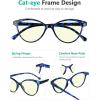 image:imageEyekepper 4pack Reading Glasses Blue Light Blocking Women Oversized Round Computer Readers 17512 Pack Mix  Uvr9112