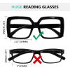 image:imageEyekepper Huge Metalless Reading Glasses with Screwless Spring Hinges 6 Pack Oversized Readers for Women 1256 Pack Mix Color