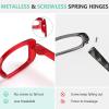 image:imageEyekepper Huge Metalless Reading Glasses with Screwless Spring Hinges 6 Pack Oversized Readers for Women 1756 Pack Mix Color  a