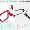 image:imageEyekepper Huge Metalless Reading Glasses with Screwless Spring Hinges 6 Pack Oversized Readers for Women 3506 Pack Mix Color