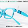 image:imageEyekepper Huge Metalless Reading Glasses with Screwless Spring Hinges 6 Pack Oversized Readers for Women 4006 Pack Mix Color  C